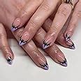 Amazon Pcs Halloween Press On Nails Short Almond YEFIUO Nude Pink Fake Nails Press Ons