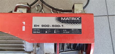 WCIĄGARKA Matrix EH 900-500-1 Wyciągarka Linowa - 9142828339 ...