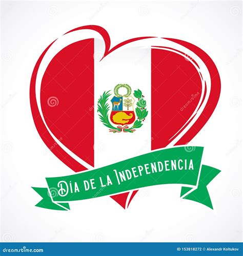 Tarjeta De Felicitaci N De Peru Independence Day Ilustraci N Del Vector