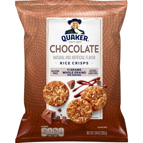 Quaker Gluten Free Healthy Popped Chocolate Rice Crisps Light