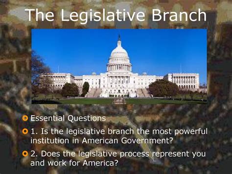 The Legislative Branch Ppt Download