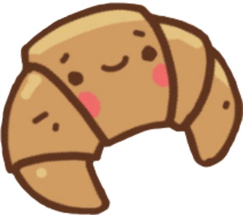 Croissant Kawaii Kawaiicroissant Cutecroissant Cute Cartoon Clipart