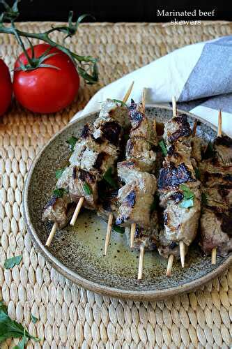 Brochettes De Boeuf Marin Au Barbecue De Travel Food Et Ses Recettes