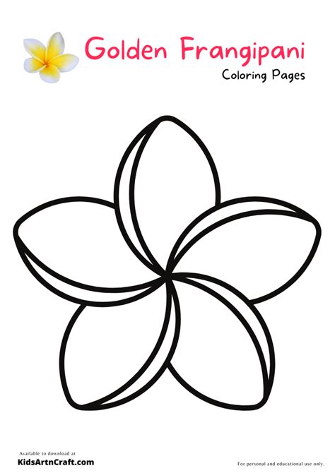 Plumeria Coloring Pages