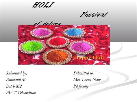 Presentation On Holi Ppt