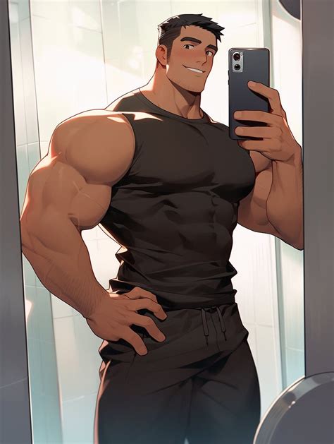 AIGIF On Twitter Selfie AIart Gay Bara Nijijourneyv5