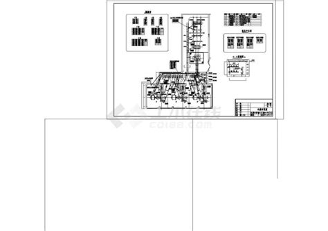 某小型水电站施工设计cad电气一次设计图水电站土木在线