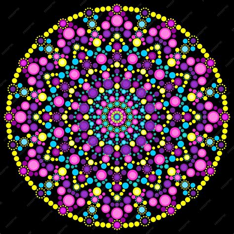 Premium Vector | Mandala dot painting print art decor design background