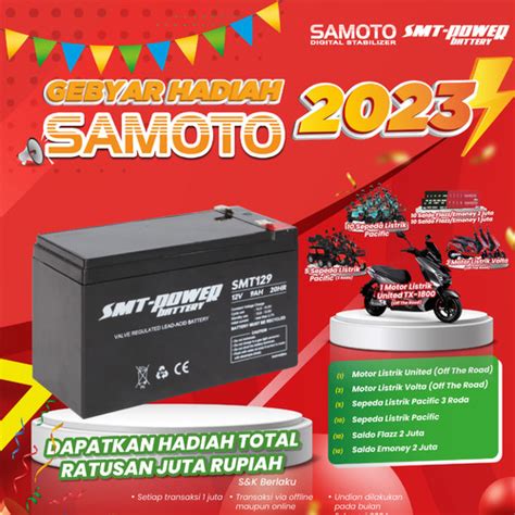 Jual Battery Vrla Smt Power V Ah Smt Aki Kering Ups Apc Ica