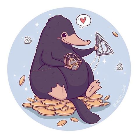 Fanart 《 Niffler 》 Les Animaux Fantastiques Harry Potter Drawings