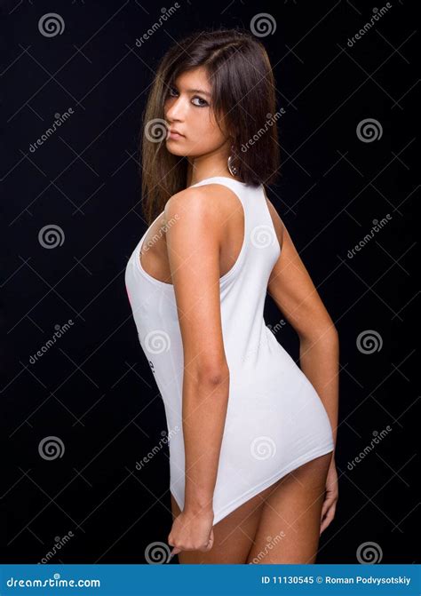 Mooie Brunette Stock Afbeelding Image Of Elegant Persoon