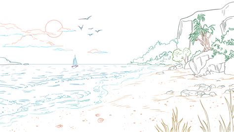 Dessiner Une Plage Blog Dessindigo