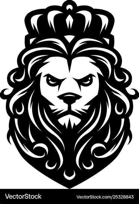 King lion in vintage style Royalty Free Vector Image