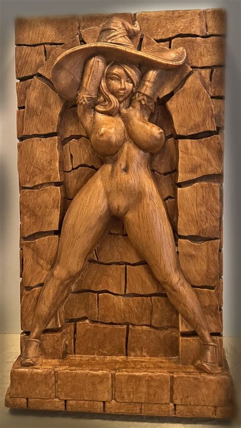 Sexy Witch Wood Carving Nude 8 75 X 5 X 1 5 Etsy