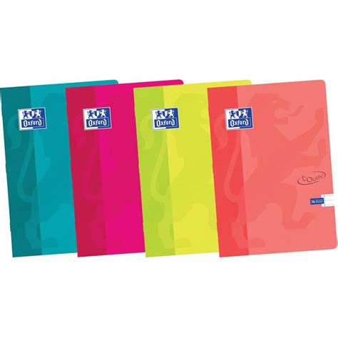 Oxford Touch Cahier Ft A Feuilles Lign Couleurs Assorties