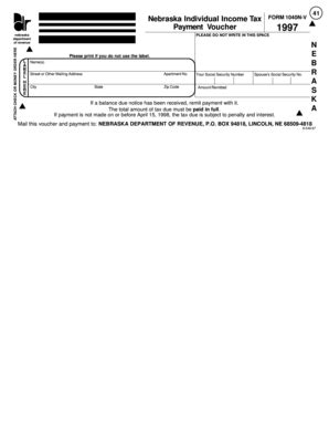 Fillable Online Revenue Ne Form N V Nebraska Individual