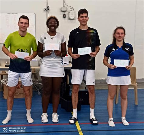 Résultats du WE du 27 28 08 Badminton Carrières sur seine