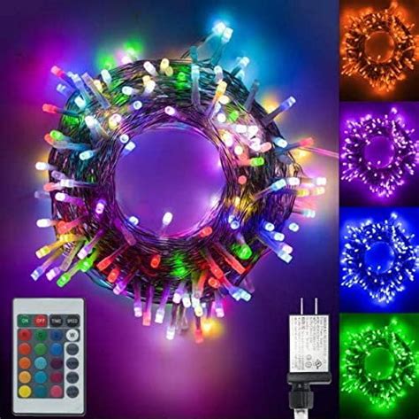 Color Changing led Christmas Lights, 200 LED 66ft Plug in Powered ...