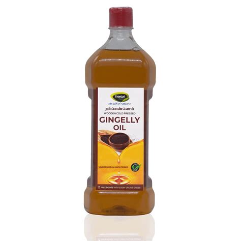 Thanjai Natural Virgin Gingelly Oil 1000ml Sesame Oil Cold Pressed