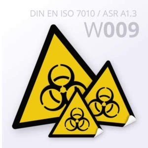 Warnaufkleber Warnung vor Biogefährdung Stickerzauber