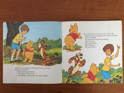 Walt Disneys Happy Healthy Pooh Book 1977 Golden Etsy