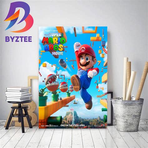 The Super Mario Bros Movie Official Poster Decor Poster Canvas - Byztee