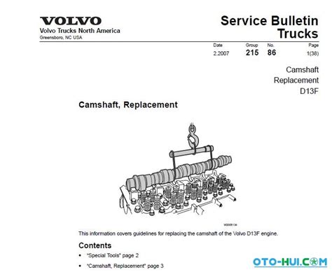 Volvo D Service Bulletin Trucks Auto Repair Manual Forum Heavy