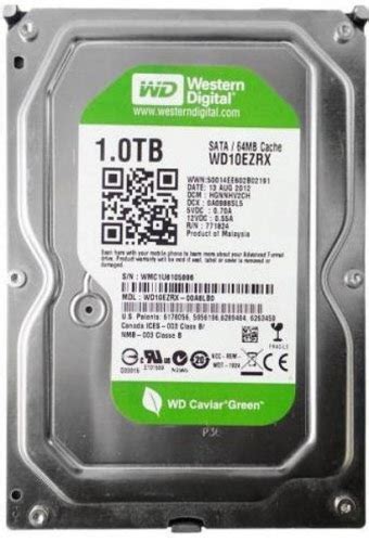 Wd Green Harddisk Model Wd Ezrx Tb Sata Mb Cache