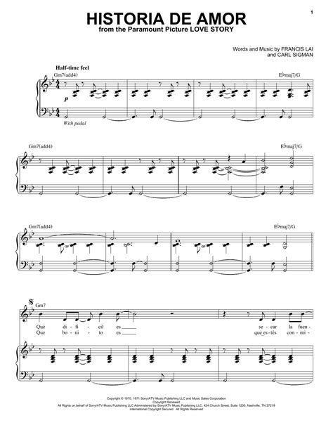 Historia De Amor | Sheet Music Direct