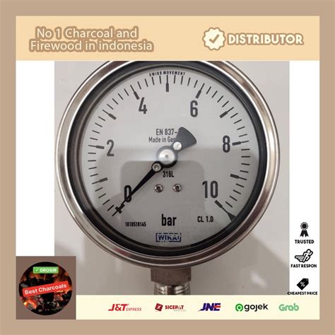 Jual Wika Pressure Gauge Ss Wika Inch Bar Inch Npt Shopee