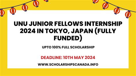 UNU Junior Fellows Internship 2024 In Tokyo Japan Fully Funded