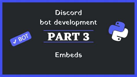 How To Make Custom Embeds With Pycord Discord Bot Development Youtube