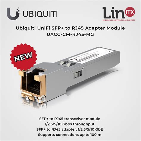 Ubiquiti Unifi Uacc Cm Rj Mg Sfp To Rj Adapter Module Overview