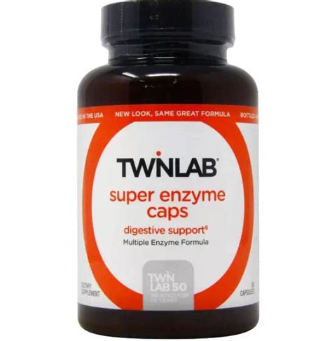 Энзимы Twinlab (Super Enzyme) 50 капсул купить в Украине — Dobavki.ua