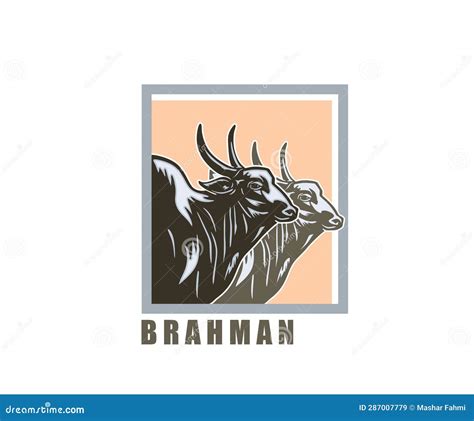 BRAHMAN CATTLE With BIG HORN Stock Illustration Illustration Of Frame