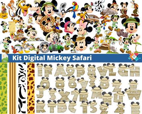 Kit Digital Mickey Safari Loja Kit Digital