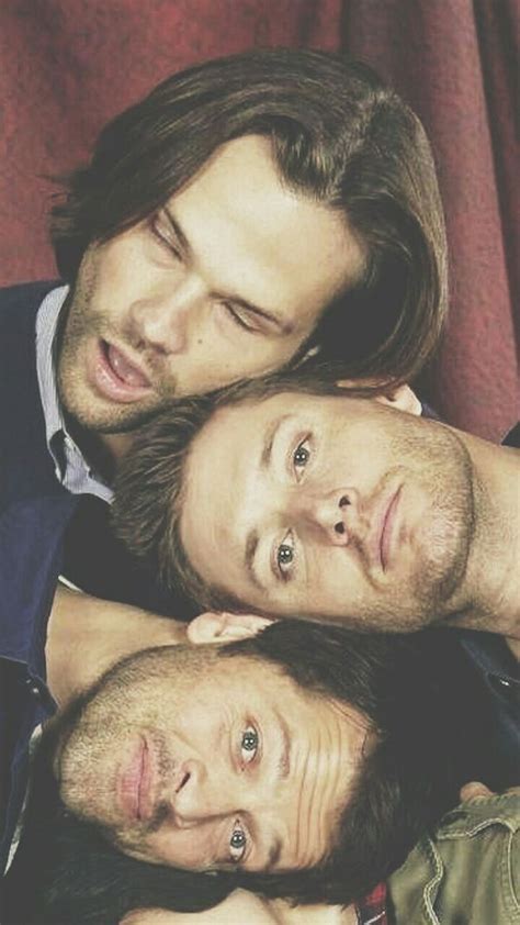 J2m Sam And Dean Winchester And Castiel Jensen Ackles Jared Padalecki