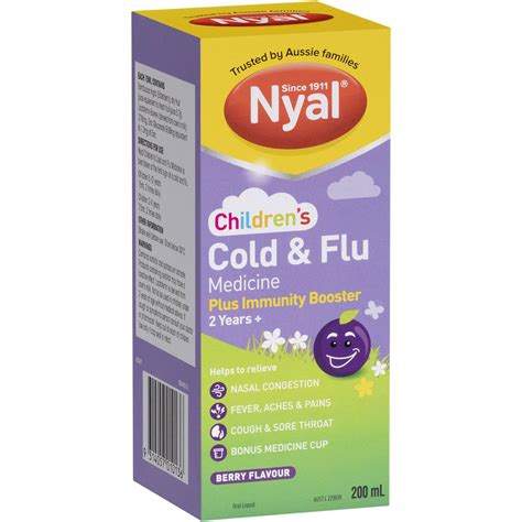 Nyal Children's Berry Cold & Flu Immunity Booster 2yrs+ 200ml | Woolworths