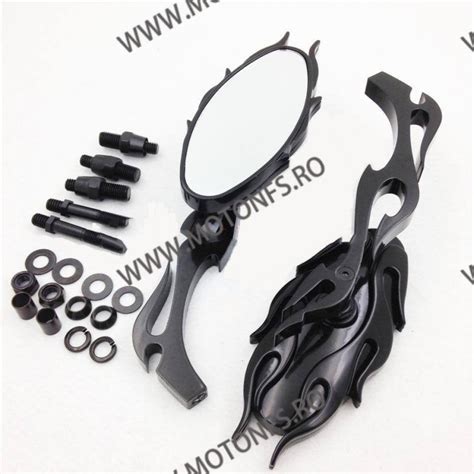 Set 2buc Oglinzi Retrovizoare Moto Universal Pentru Cruiser Chopper