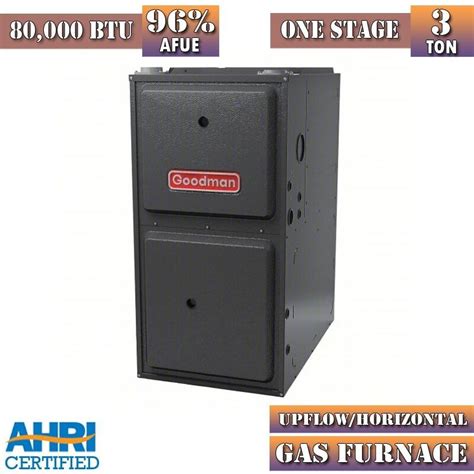 80k Btu 96 Afue Multi Speed Goodman Gas Furnace Upflow Horizontal