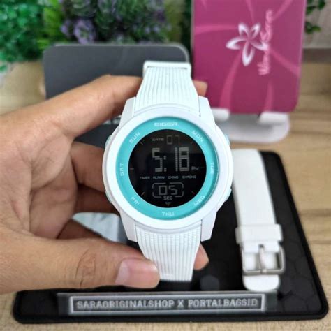 jual eiger sneffels  jam tangan digital wanita original white