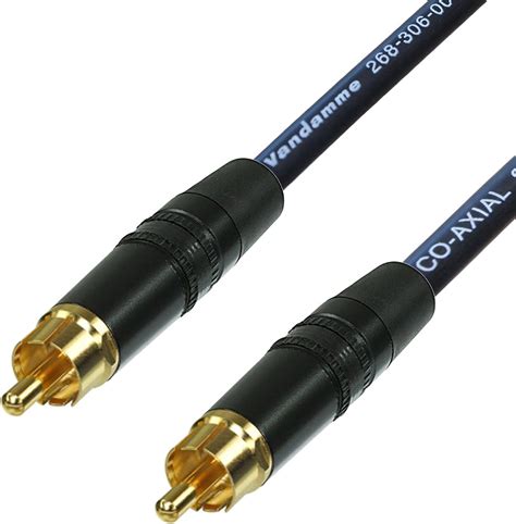 SPDIF Digital Audio Video Coaxial Cable RCA To RCA Van Damme 75 Ohm