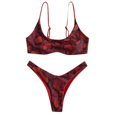 Women Triangle Bikini Tankini Set Push Up Swimwear Vicedeal