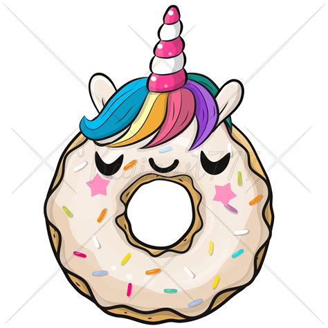 Cute Donut Clipart PNG Donut Clip Art Printable Funny Cute | Etsy