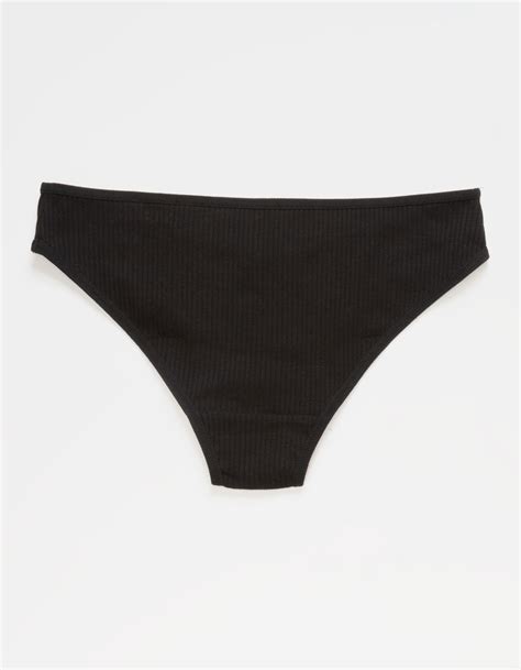 FULL TILT Rib V Bikini Panties BLACK Tillys