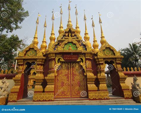 Buddhist Temple In Jinghong Xishuangbanna Stock Image Image Of