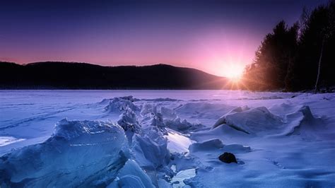 4K Snow Sunset Wallpapers Top Free 4K Snow Sunset Backgrounds