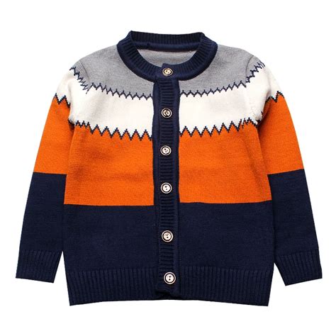 Cotton Boys Sweater Cardigan Spring Autumn Cardigan Sweater For Boys Knitted Sweater Long Sleeve ...