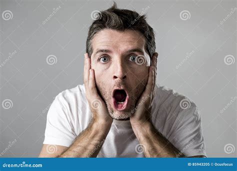 Young Attractive Man Astonished Amazed in Shock Surprise Face Expression and Shock Emotion Stock ...