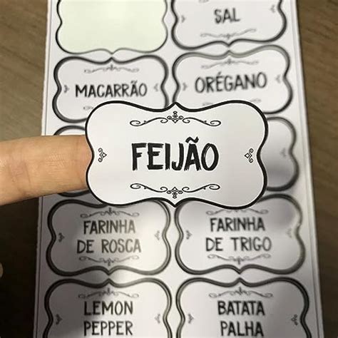 50 Etiquetas Adesivos Para Potes Mantimentos Temperos Cozinha Branco